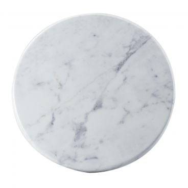 Cal-Mil 3656-15-81M 15" x 3/4" Round Carrara Marble/Melamine Serving Tray