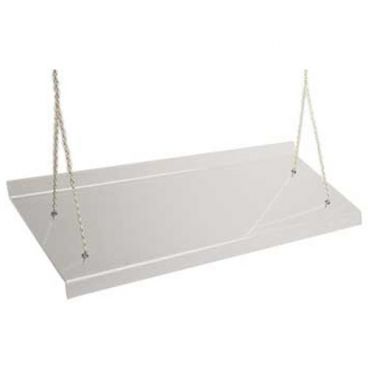 Cal-Mil 776-S Suspended Single-Face 48" Wide Acrylic Sneezeguard With Chain And Mounting Hardware