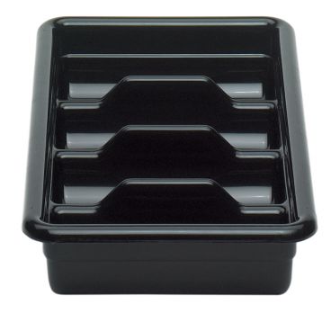 Cambro 1120CBP110 Black 4 Compartment Cutlery Box