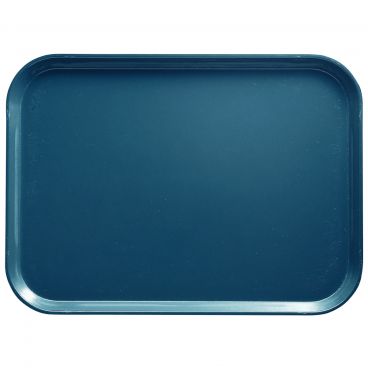 Cambro 1418401 Slate Blue 14 Inch x 18 Inch Rectangular Fiberglass Camtray Cafeteria Serving Tray
