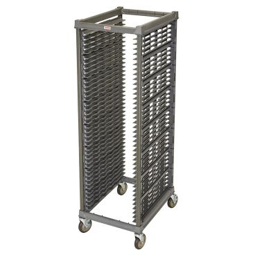 Cambro UPR1826F40580 Camshelving 40 Full-Size Pan Ultimate Sheet Pan Rack In Brushed Graphite With Metal Casters, Unassembled