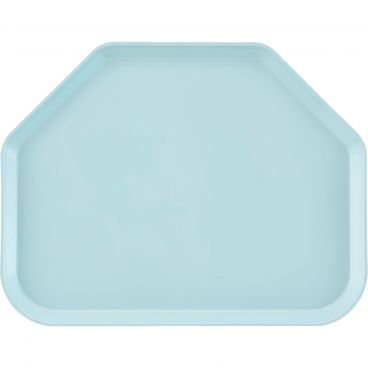 Cambro 1418TR177 Sky Blue 14 Inch x 18 Inch Trapezoid Fiberglass Camtray Cafeteria Serving Tray