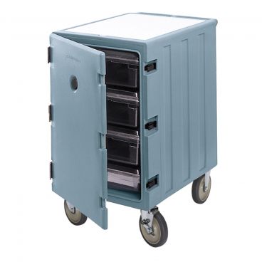 Cambro 1826LBC401 Slate Blue Camcart Front Loading Insulated Food Storage Box Transport Cart