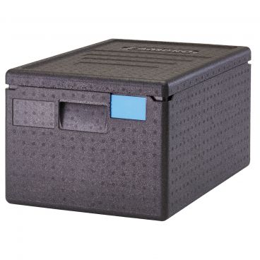 Cambro EPP180SW110 Black 8" Deep Full-Size Top-Loading EPP Polypropylene Stackable Cam GoBox Insulated Food Pan Carrier