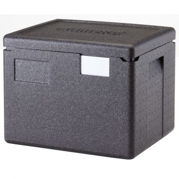 Cambro EPP280SW110 Black 8" Deep Half-Size Top-Loading EPP Polypropylene Stackable Cam GoBox Insulated Food Pan Carrier