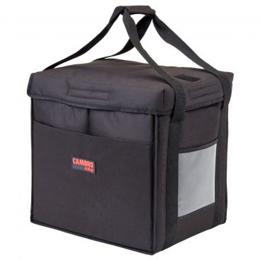 Cambro GBD101011110 Black 10" Wide 11" High Nylon Small Folding Insulated GoBag Delivery Bag
