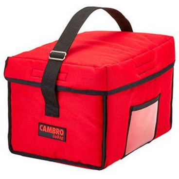 Cambro GBD13109521 Red 13" Wide 9" High Nylon Small Insulated GoBag Delivery Bag