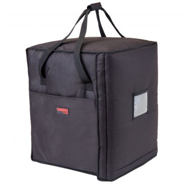 Cambro GBP1018110 Black 19" Wide 23" High 600-Denier Polyester Insulated Standard GoBag Pizza Delivery Bag Holds (10) 18" Pizza Boxes