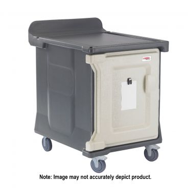 Cambro MDC1520S10DH191 Granite Gray 10 Tray Dual Access Meal Delivery Cart with 6" Heavy-Duty Casters