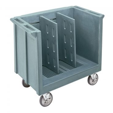 Cambro TDC30401 Slate Blue Adjustable Polyethylene Tray and Dish Cart with Vinyl Cover