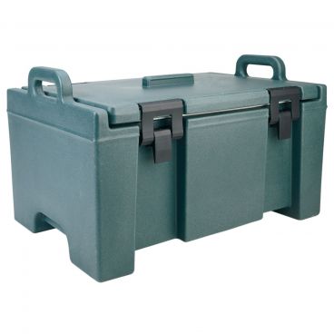 Cambro UPC100192 Granite Green 26 1/2" Wide Ultra Camcarrier Series Top-Loading 8" Deep Insulated Polyethylene Food Pan Carrier For Full-Size GN Food Pans