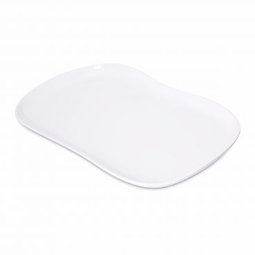Carlisle 5300902 White Melamine Stadia Series Oblong Platter - 13" x 7"
