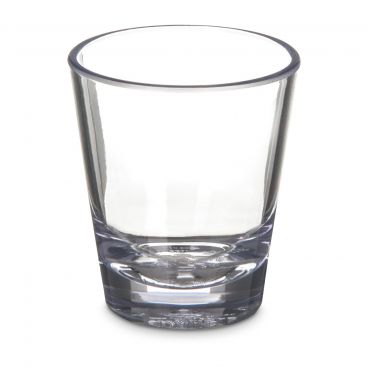Carlisle 560107 Clear SAN Plastic Alibi 1.5 oz. Shot Glass