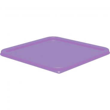 Carlisle 1197089 Squares Purple Polyethylene Food Storage Container Lid For 2-4 Quart Food Storage Containers