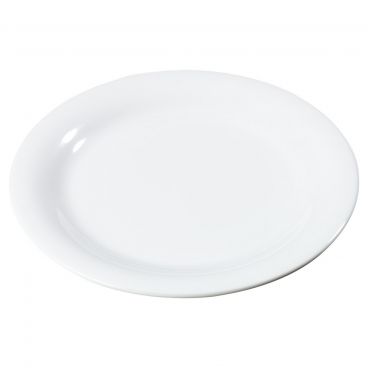 Carlisle 3300402 White Melamine Sierrus Narrow Rim Round Dinner Plate 24/Case - 9" Diameter