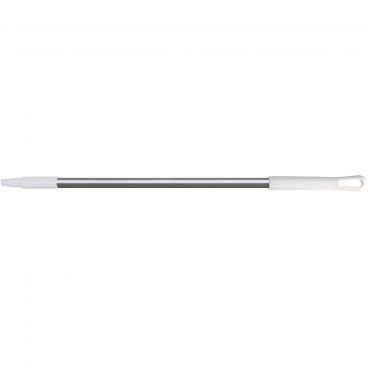 Carlisle 40246EC02 White 30" Long Sparta Natural Aluminum Handle With Color-Coded 3/4" Threaded Tip and Color-Coded Cap With Hanging Hole