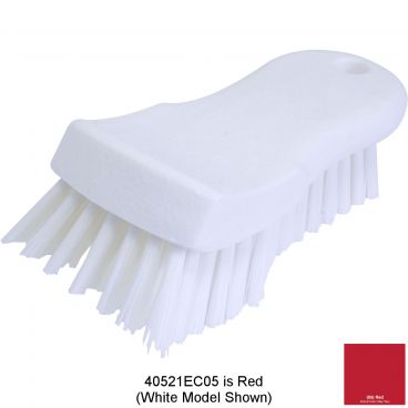 Carlisle 40521EC05 Red 6 Inch Sparta Plastic Cutting Board Brush With 1 3/20 Inch Polyester Bristles And Hanging Hole