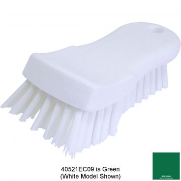 Carlisle 40521EC09 Green 6 Inch Sparta Plastic Cutting Board Brush With 1 3/20 Inch Polyester Bristles And Hanging Hole