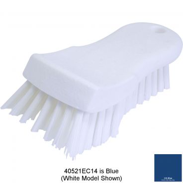 Carlisle 40521EC14 Blue 6 Inch Sparta Plastic Cutting Board Brush With 1 3/20 Inch Polyester Bristles And Hanging Hole