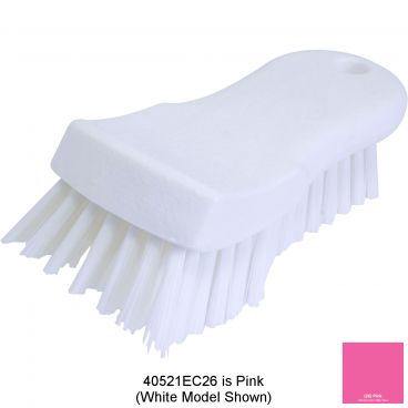 Carlisle 40521EC26 Pink 6 Inch Sparta Plastic Cutting Board Brush With 1 3/20 Inch Polyester Bristles And Hanging Hole