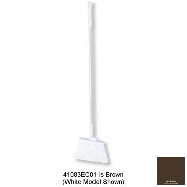 Carlisle 41083EC01 Brown 56" Long Sparta Duo-Sweep Unflagged Polyester Bristle Upright Angled Head Broom With Hanging Hole