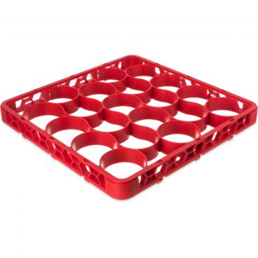 Carlisle REW20SC05 Red Color-Coded OptiClean NeWave 20 Compartment Divided Glass Rack Extender
