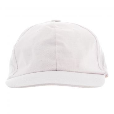 Chef Approved 167CHEFCAPWH Adjustable White Baseball Style Chef Cap