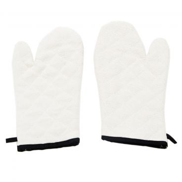 Chef Approved 167310 Ambidextrous Beige Terry Cloth Oven Mitt - 13" (Pair)