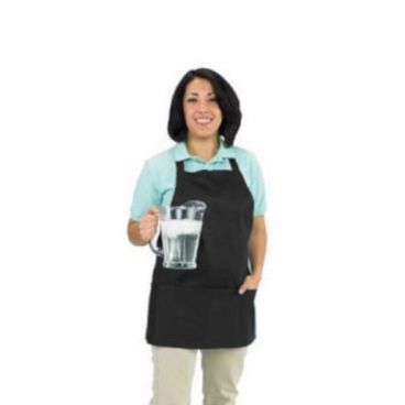 Chef Revival 602BAFH-NV Navy Blue 28" Poly-Cotton Professional Front-of-the-House Bib Apron - One Size