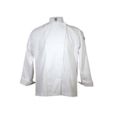 Chef Revival J002-4X 4XL White Poly Cotton Men's Knife & Steel Chef's Jacket
