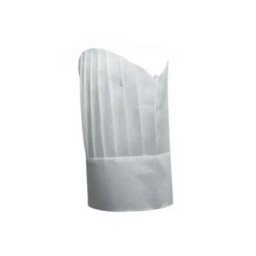 Chef Revival H055 7" Non Woven Fiber Disposable Corporate Chef Hat with Vented Top