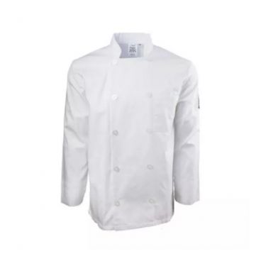 Chef Revival J100-3X 3XL White Poly Cotton Men's Double Breasted Chef's Jacket