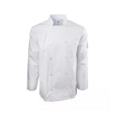 Chef Revival J100-S Small White Poly Cotton Men's Double Breasted Chef's Jacket