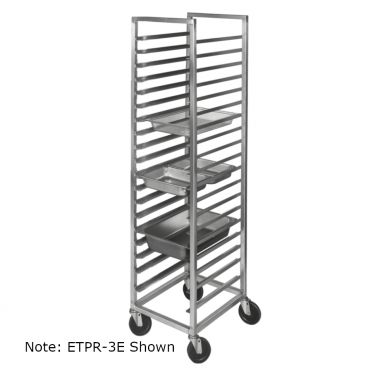 Channel Mfg SSPR-3E 19 Pan End Load Stainless Steel Steam Table Pan Rack - Assembled