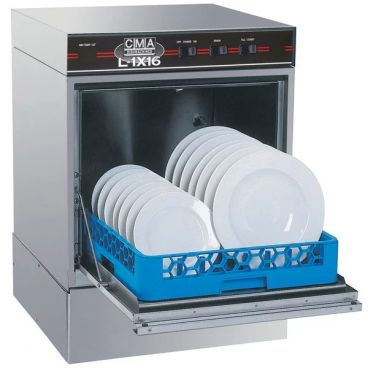 CMA Dishmachines L-1X16 W/HTR Undercounter Dishwasher Low Temperature 30 Racks / Hour - 115V