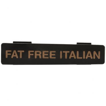 Tablecraft CN4816 Plastic Black Name Tag "Fat Free Italian" for Option Salad Dressing Dispenser 