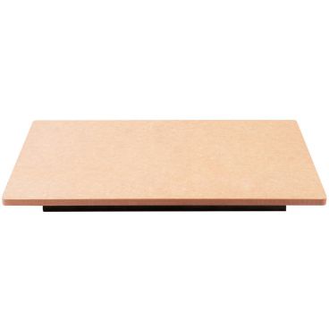Tablecraft CW6430N Versa-Tile 21 5/8" x 13 1/2" x 1 5/8" Natural Solid Single Well High Temp Cutting Board Carving Station Template