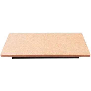 Tablecraft CW6434N Versa-Tile 27" x 21 5/8" x 1 5/8" Natural Solid Double Well High Temp Cutting Board Carving Station Template