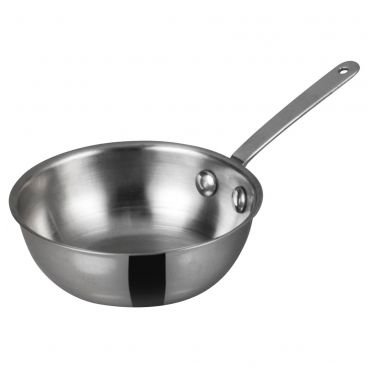 Winco DCWD-101S Stainless Steel 3-3/8" Diameter Mini Wok Serving Dish with Handle