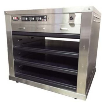 Carter-Hoffmann DF1818-3 24" Heated Doorless Holding Cabinet For 18" x 18" Pizza Boxes With 3 Shelves, 120 Volts