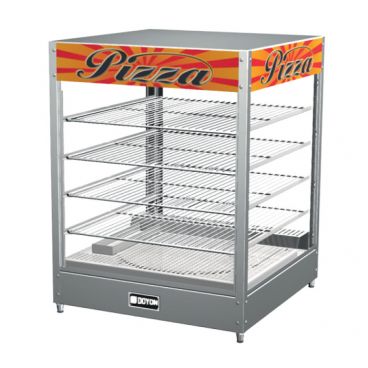 Doyon DRP4 Stainless Steel 22-3/8" Four Shelf Countertop Hot Food Warmer / Merchandiser With Logo - 120V