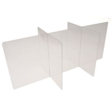 Eagle Group BGTD-3072-6 Divider Shield for Rectangular or Oval Tables, 6-way, 72" W x 30" L x 30" H, 7/32"