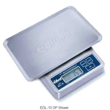 Edlund EDL-5 OP Heavy Duty Multi-function Stainless Steel 10 OP Digital Scale with Rechargable Battery Pack and 7”x 10” Oversized Platform