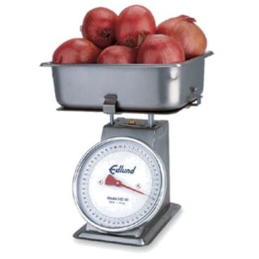 Edlund HD-50P Heavy Duty 50 lb. Produce Scale with Cradle and 4" Half Pan
