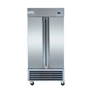 Empura E-KB35R 40.9" Stainless Steel Reach-In Refrigerator with 2 Full-Height Solid Doors - 33 Cu Ft, 115 Volts