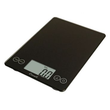 Escali SCDG15BK Arti Black Digital Scale w/ Glass Measurement Surface - 15lb / 7kg Capacity