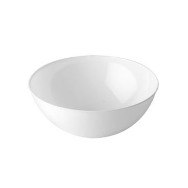 Fineline 3504-WH Platter Pleasers 100 oz. White Plastic Round Bowl