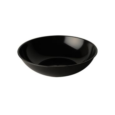 Fineline 3505-BK Platter Pleasers 1 Gallon (4 Qt.) Black Plastic Round Bowl