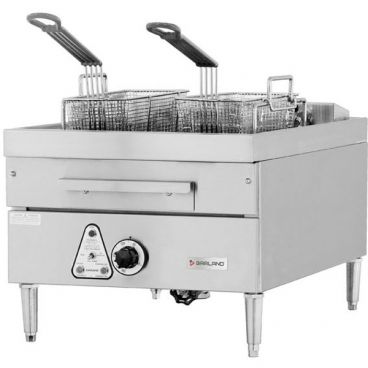 Garland / U.S. Range E24-31F E24 Series 12.0 kW Countertop 18" Wide 30 lb Tank Capacity Stainless Steel Heavy-Duty Electric Fryer With 2 Nickel-Plated Baskets, 208V 3-Phase 12.0 kW
