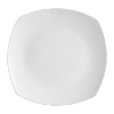 CAC H-SQ16 10" Round in Square Hampton Super White Porcelain Plate